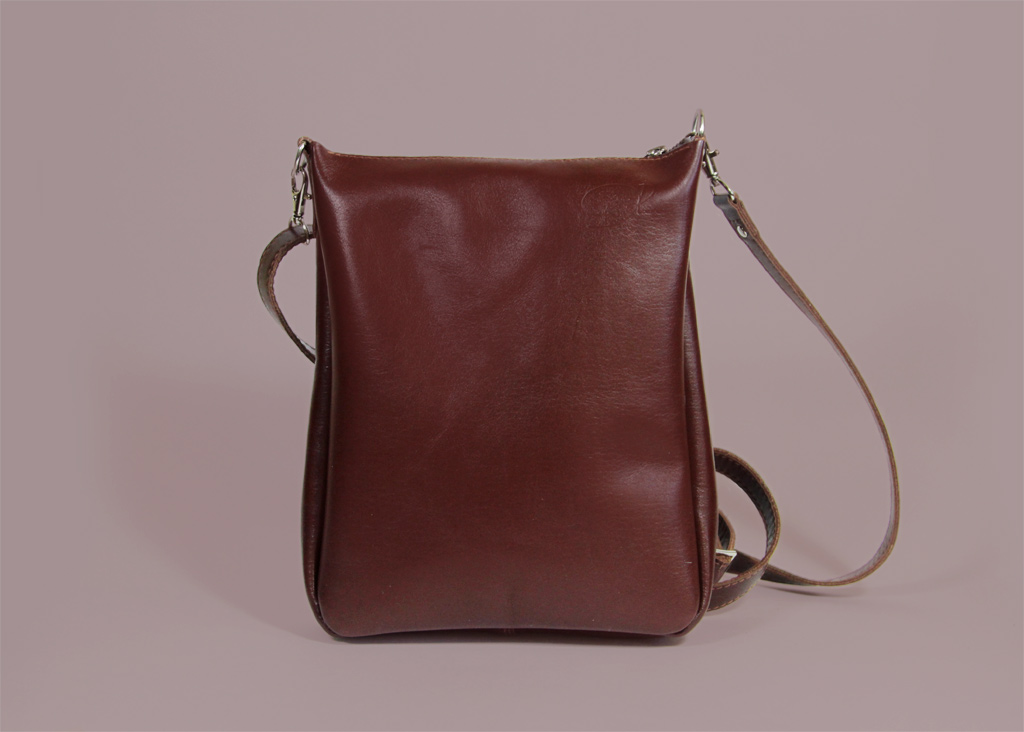 Brown Crossbody Bag With Zipper &quot;Joey Rufous&quot;, Small Brown Crossbody Purse, Leather Bag For IPad ...