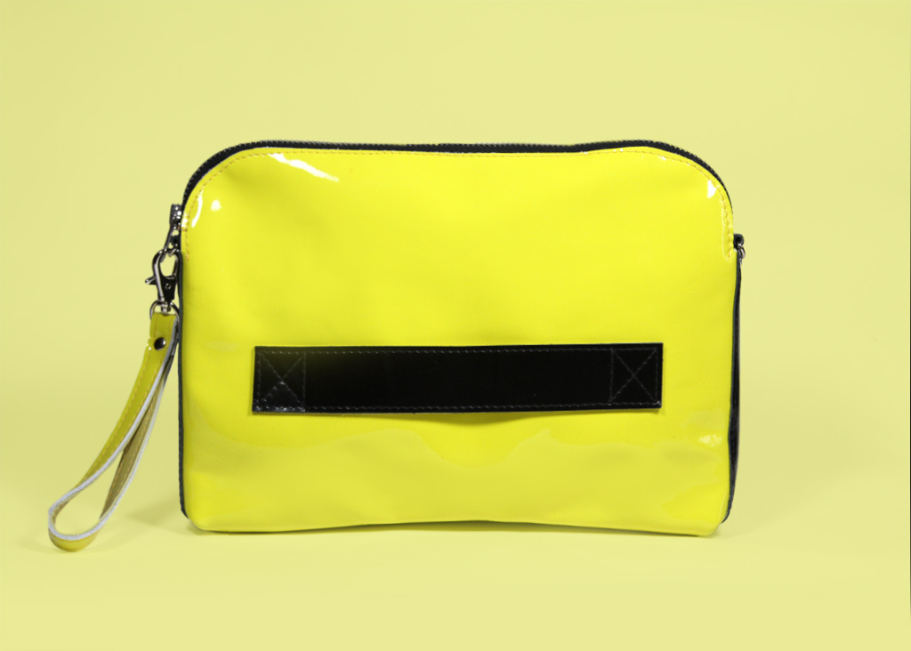 Neon Yellow Leather Clutch &quot;Megan Lemon&quot;, Handmade Clutch Purse, Lemon Clutch Bag, Yellow Clutch ...